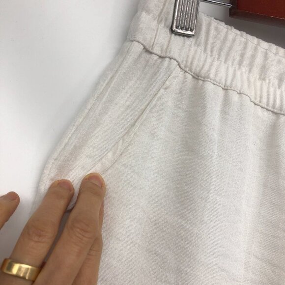 Monk & Lou White loungewear joggers Sweatpants Pockets  size LG - Picture 7 of 16